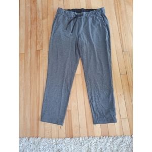 Size 12 Lululemon grey on the fly pants/leggings 7/8 length